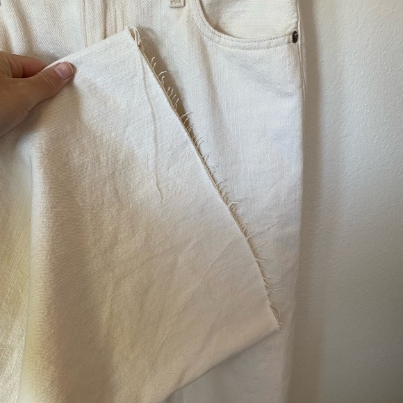 Levi’s Made & Crafted Women’s Flare Full Cream Wide Leg Jeans Size 26 High Rise - Picture 5 of 11